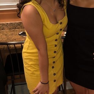 Yellow denim like dress